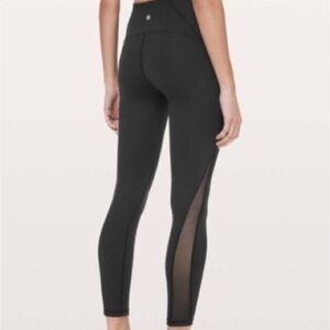 lulu lemon Black 7/8 Leggings with Mesh Calf